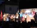 Razglasitev rezultatov SuperG-ja v Trbižu.