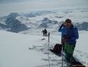 Razgled iz sedla pod vrhom Schesaplane (2965 m).